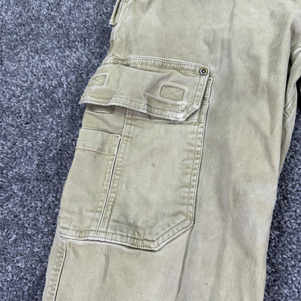 Duluth Trading Co Pants Mens 34x32 Beige Flex Fire Hose Cargo Workwear Utility - Picture 10 of 14